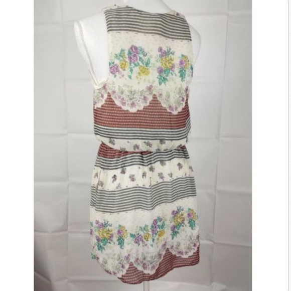 Free People Short Boho dress size Small Floral - Picture 3 of 6